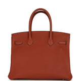 Pre-owned Hermes Birkin 30 Cuivre Togo Gold Hardware