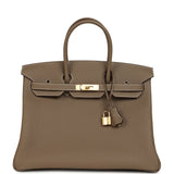 Hermes Birkin 35 Etoupe Togo Gold Hardware