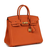 Hermes Birkin 25 Orange Togo Gold Hardware