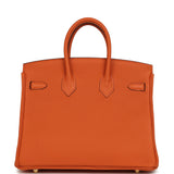Hermes Birkin 25 Orange Togo Gold Hardware