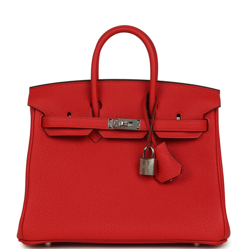 Hermes Birkin 25 Rouge Radieux Togo Palladium Hardware