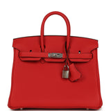 Hermes Birkin 25 Rouge Radieux Togo Palladium Hardware