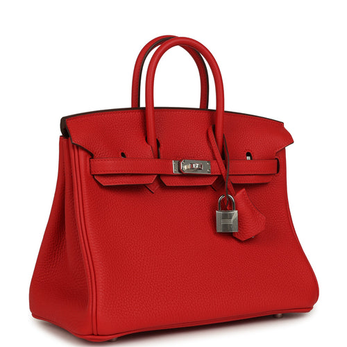 Hermes Birkin 25 Rouge Radieux Togo Palladium Hardware