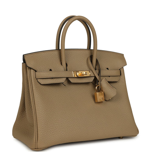 Hermes Birkin 25 Beige Marfa Togo Gold Hardware