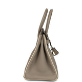 Pre-owned Hermes Special Order (HSS) Birkin 30 Gris Asphalt and Craie Togo Palladium Hardware