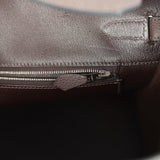 Pre-owned Hermes Birkin 35 Chocolate Togo Palladium Hardware