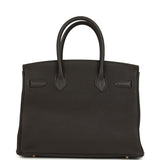 Pre-owned Hermes Birkin 30 Macassar Togo Gold Hardware
