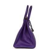 Pre-owned Hermes Birkin 35 Crocus Epsom Palladium Hardware
