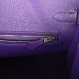 Pre-owned Hermes Birkin 35 Crocus Epsom Palladium Hardware