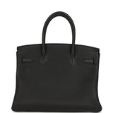 Pre-owned Hermes Birkin 30 Black Togo Gold Hardware