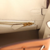 Hermes Special Order (HSS) Birkin 25 Gold and Craie Togo Rose Gold Hardware