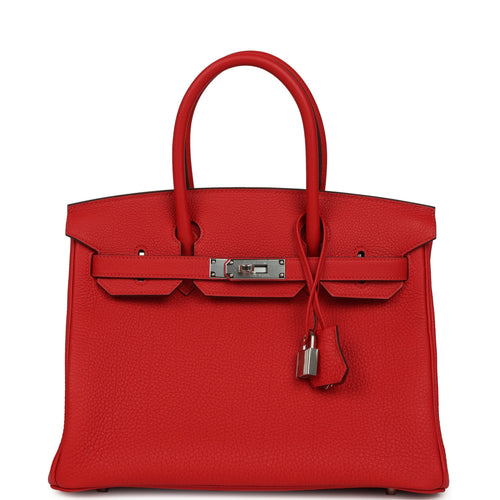 Hermes Birkin 30 Rouge Radieux Togo Palladium Hardware