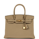 Hermes Birkin 30 Beige Marfa Togo Gold Hardware