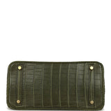 Vintage Hermes Birkin 30 Vert Olive Matte Alligator Gold Hardware