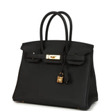 Hermes Birkin 30 Black Togo Gold Hardware