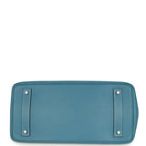 Vintage Hermes Shoulder Birkin 42 JPG Blue Jean Clemence Palladium Hardware