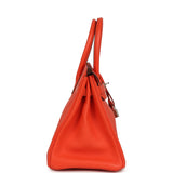 Hermes Birkin 30 Orange Poppy Togo Palladium Hardware