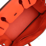 Hermes Birkin 30 Orange Poppy Togo Palladium Hardware