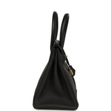 Pre-owned Hermes Birkin 30 Black Togo Rose Gold Hardware