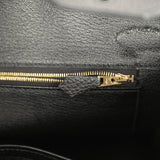 Pre-owned Hermes Birkin 30 Black Togo Rose Gold Hardware