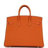 Hermes Birkin 25 Orange Togo Palladium Hardware