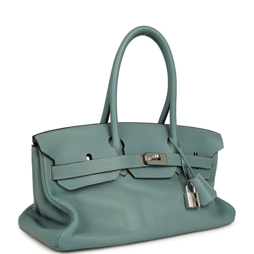 Vintage Hermes Shoulder Birkin 42 JPG Ciel Togo Palladium Hardware