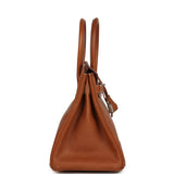 Pre-owned Hermes Birkin 30 Fauve Barenia Faubourg Palladium Hardware