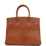 Pre-owned Hermes Birkin 30 Fauve Barenia Faubourg Palladium Hardware