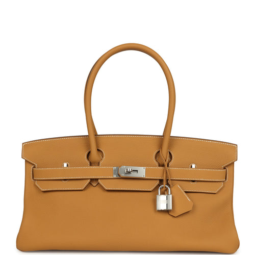 Vintage Hermes Shoulder Birkin 42 JPG Naturel Sable Togo Palladium Hardware