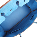 Pre-owned Hermes Birkin 35 Mykonos Matte Alligator Palladium Hardware