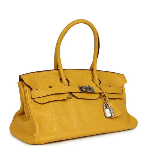 Vintage Hermes Shoulder Birkin 42 JPG Soleil Clemence Palladium Hardware