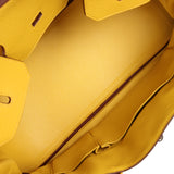 Vintage Hermes Shoulder Birkin 42 JPG Soleil Clemence Palladium Hardware