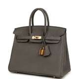 Hermes Birkin 25 Etain Togo Rose Gold Hardware