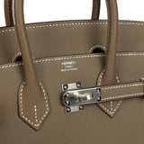 Hermes Birkin Sellier 25 Etoupe Epsom Palladium Hardware