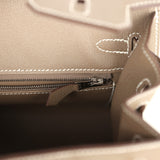 Hermes Birkin Sellier 25 Etoupe Epsom Palladium Hardware