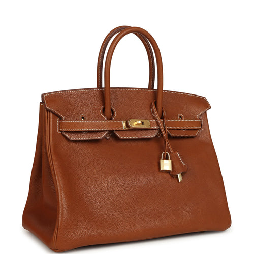 Hermes Birkin 35 Fauve Barenia Faubourg Gold Hardware