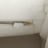 Hermes Birkin 35 White Clemence Gold Hardware
