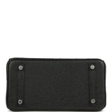 Hermes Birkin 25 Black Ostrich Palladium Hardware