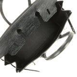 Hermes Birkin 25 Black Ostrich Palladium Hardware