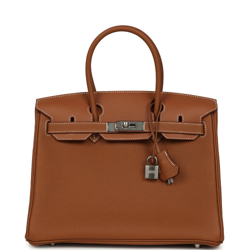 Pre-owned Hermes 3 en 1 Birkin 30 Gold Togo and Swift Palladium Hardware