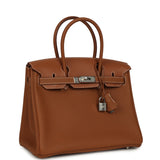 Pre-owned Hermes 3 en 1 Birkin 30 Gold Togo and Swift Palladium Hardware