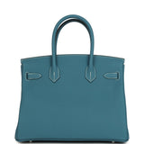 Hermes Birkin 30 Blue Jean Togo Palladium Hardware