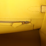 Pre-owned Hermes Birkin 35 Mimosa Matte Alligator Palladium Hardware