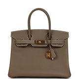 Hermes Birkin 30 Etoupe Epsom Gold Hardware