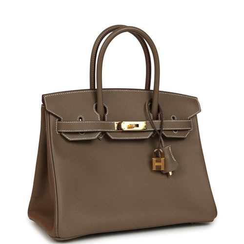 Hermes Birkin 30 Etoupe Epsom Gold Hardware