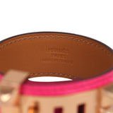 Hermes Collier De Chien 24 Bracelet Rose Pop Chevre Chamkila Rose Gold Hardware