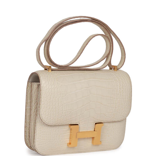 Hermes Constance 18 Beton Matte Alligator Gold Hardware