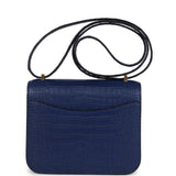 Hermes Constance 18 Bleu Saphir Matte Alligator Gold Hardware