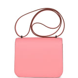 Hermes Constance 18 Rose Confetti Epsom Palladium Hardware