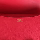 Pre-owned Hermes Constance 24 Rose Extreme Epsom Gold Hardware